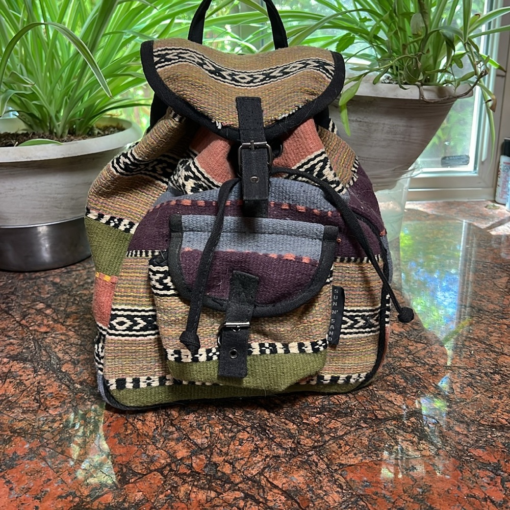 Backpack Boho Pockets, Adjustable Straps, Unisex … - image 5